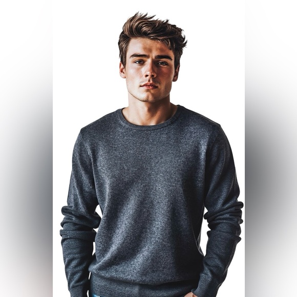 J. Crew Men's Dark Gray Crewneck Sweater size large - Picture 2 of 9